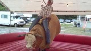 The GGC Men Mechanical Bull Ridin' at the Craven County Fair