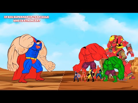 Marvel Team: HULK, SPIDERMAN, IRON MAN, SUPERMAN, WOLVERINE vs BIG SUPERMAN | SUPER HEROES MOVIES