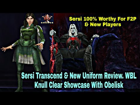 Sersi Transcend & New Uniform Review | WBL Knull Clear Showcase With Obelisk - Marvel Future Fight