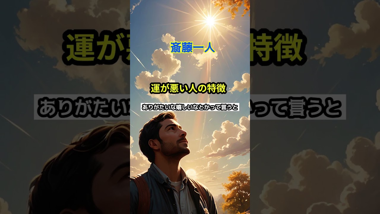 【斎藤一人】【保存版】人生が180度変わる「魔法の言葉」※2026年最新版 #ショート #宇宙貯金 #引き寄せの法則