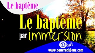 le baptême par immersion le réveil dans nos familles car je suis dans la joie car Yéhoshoua ha Mashiah le sauveur de nos âmes  AMEN AMEN