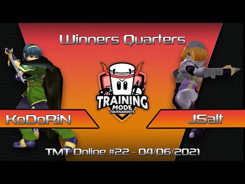 Training Mode Tournaments #22 KoDoRiN (Marth) vs. JSalt (Sheik) - Winners Quarters SSBM