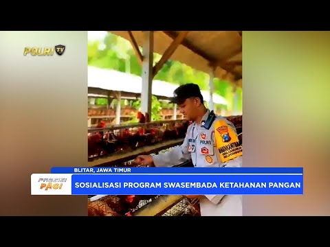 BHABINKAMTIBMAS POLSEK PONGGOK POLRES BLITAR KOTA SAMBANGI PETERNAK AYAM PETELUR DI DESA BINAAN