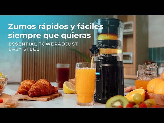 Elektrischer Entsafter Cecotec Essential TowerAdjust Easy Steel 140W 0,35L Edelstahl video