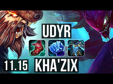 UDYR vs KHA'ZIX (JUNGLE) | 10/1/11, 2000+ games, 1.2M mastery, Godlike | EUW Master | v11.15