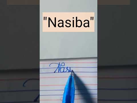 "Nasiba" names in cursive handwriting #cursive #art #calligraphy #names #learn #shorts #share