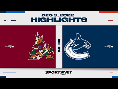 NHL Highlights | Coyotes vs. Canucks - December 3, 2022