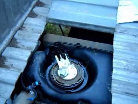 YouTube video about: Where to cut hole in truck bed for fuel pump?
