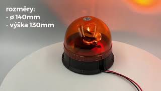 Halogen maják, 12 i 24V, oranžový fix, ECE R65