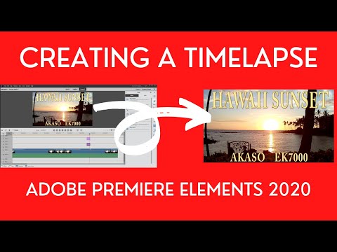 Adobe Premiere Elements 2020 Tutorial - How to create a Timelapse?