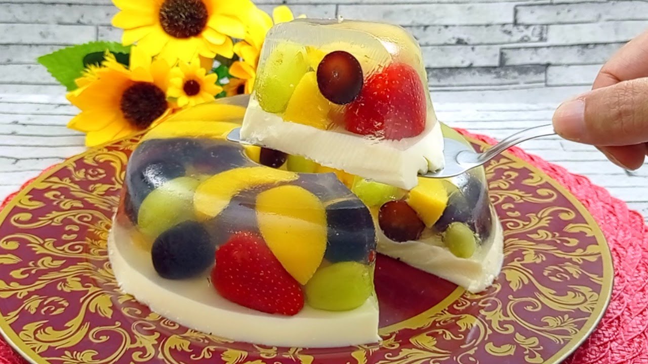 ✅ Gelatina de luxo pra sobremesa de Natal com ingredientes simples e fácil de fazer