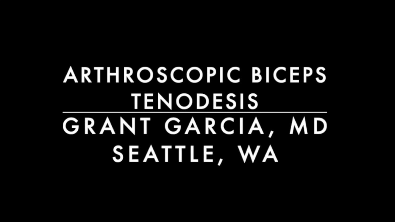 Dr. Garcia demonstrates his technique for arthroscopic biceps tenodesis.