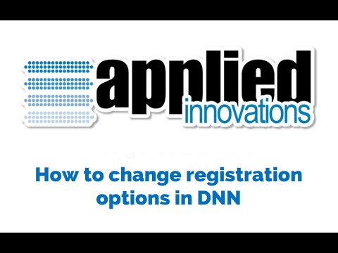 How to change registration options in DNN