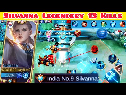 Silvanna Legendery 13 Kills | Best Build 2021 | Top 1 Global Silvanna Gameplay By Boo Daynimo - MLBB