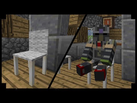 Behrzilla - ✪Minecraft: How to make working chairs you can sit in! (One Command Creation)