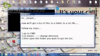 get file names in a folder using cmd