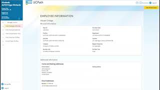 UCPath Online Portal Demo - Manager Self-Service