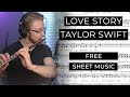 Love Story Sheet Music FREE Taylor Swift Flute Cover