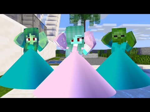 MONSTER SCHOOL : CHICKEN WING MEME ZOMBIE FAMILY PRINCESS - MINECRAFT ANIMATION