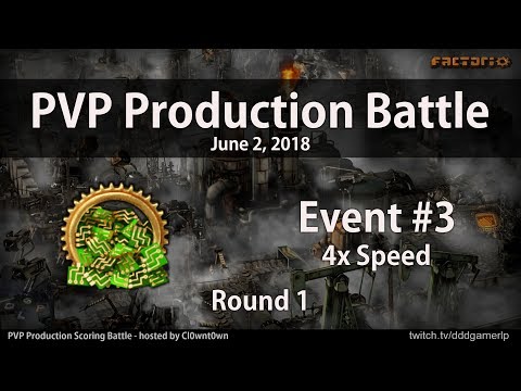 Factorio PVP Production Green Circuit Event #3 - 4-ways-to-win - Round 1 - 4x speed