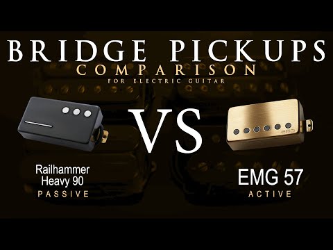 Railhammer HEAVY 90 vs EMG 57 - Bridge Guitar Pickup Comparison Tone Demo