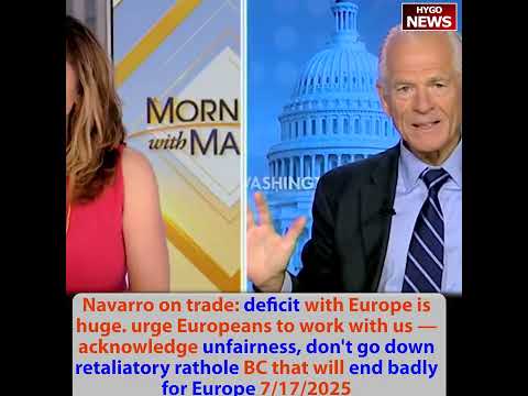 Navarro on trade: deficit with Europe huge, unfair; tariffs & Samsung $500M washing machine plant