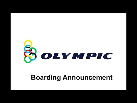 Olympic Air Boarding announcement