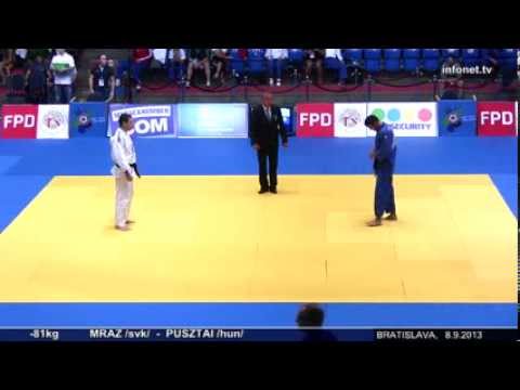 Judo EC Bratislava 2013 Mraz (SVK) - Pusztai (HUN)