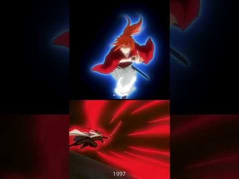 Kuzuryusen Showdown: Seijuro Hiko vs. Kenshin Himura 1997 vs 2023 #shorts