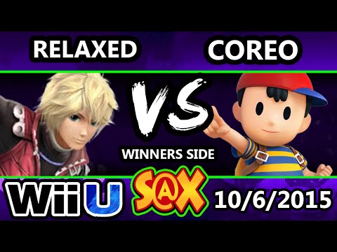 S@X 118 - Relaxed (Shulk) Vs. Coreo (Ness) SSB4 Tournament - Smash Wii U - Smash 4