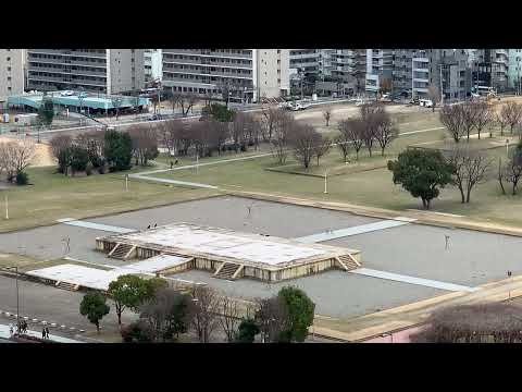 水辺の史跡碑～難波宮史跡公園～