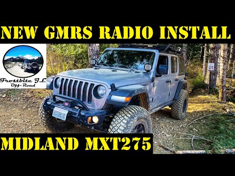 New GMRS Radio Install for Jeep JL Wrangler and JT Gladiator-Midland MXT275 & Rugged Radio Mount