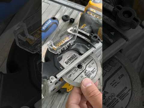 Installing And Removing Dust Shroud Shoe And Wheel On Dewalt Cut-off Tool #dewalt #cutofftool #diy