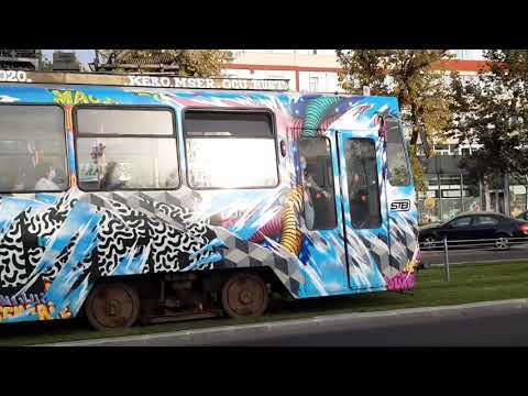 (Octombrie 2020) V3A-93 #057 tranzitând "Șoseaua Giurgiului" pe linia 25