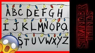 Stranger Things Alphabet Wall on Canvas| STEP BY STEP ACRYLIC PAINTING TUTORIAL