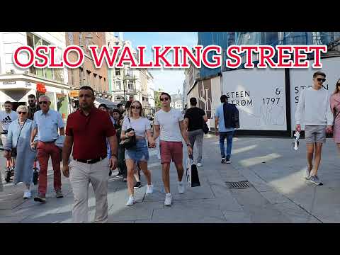 Oslo Walking Street June2021 Walk Through with me