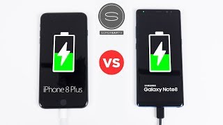 Apple iPhone 8 Plus vs Samsung Galaxy Note8 - Battery FAST Charging SPEED Test