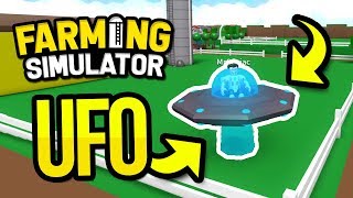 DESTROYING FIELDS WITH THE UFO in ROBLOX FARMING SIMULATOR