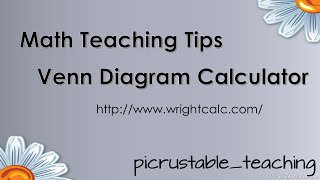 preview picture of video 'Math Teaching Tips : Venn Diagram Calculator -  WrightCalc'