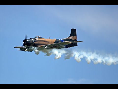 Custom Fiberglass and Painted A-1 Skyraider (Legend Hobby) Flight at BomberField USA