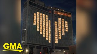 Hotels are lighting up hearts for health care workers l GMA Digital