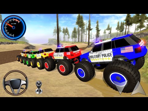 Juego de Carros - Police Monster Trucks Stunts - Car Extreme Mega Ramp Impossible Racing GamePlay #1