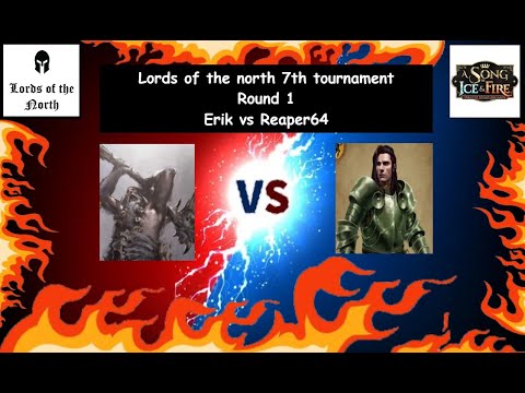 ASOIAF miniature Battle report #13, Lords of the North 7th tournament round 1 Free folk vs Baratheon