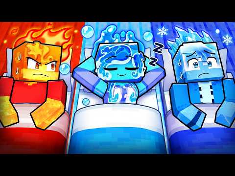 Having an ELEMENTAL Sleepover in Minecraft!