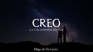 Mägo de Oz - Creo (la voz dormida parte ll) - Letra