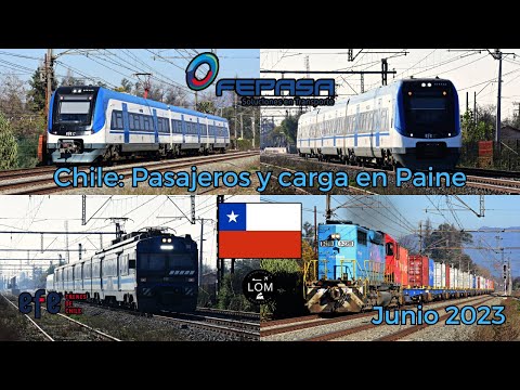 Ferrocarriles de Chile: servicios de pasajeros y carga en Paine - Junio 2023
