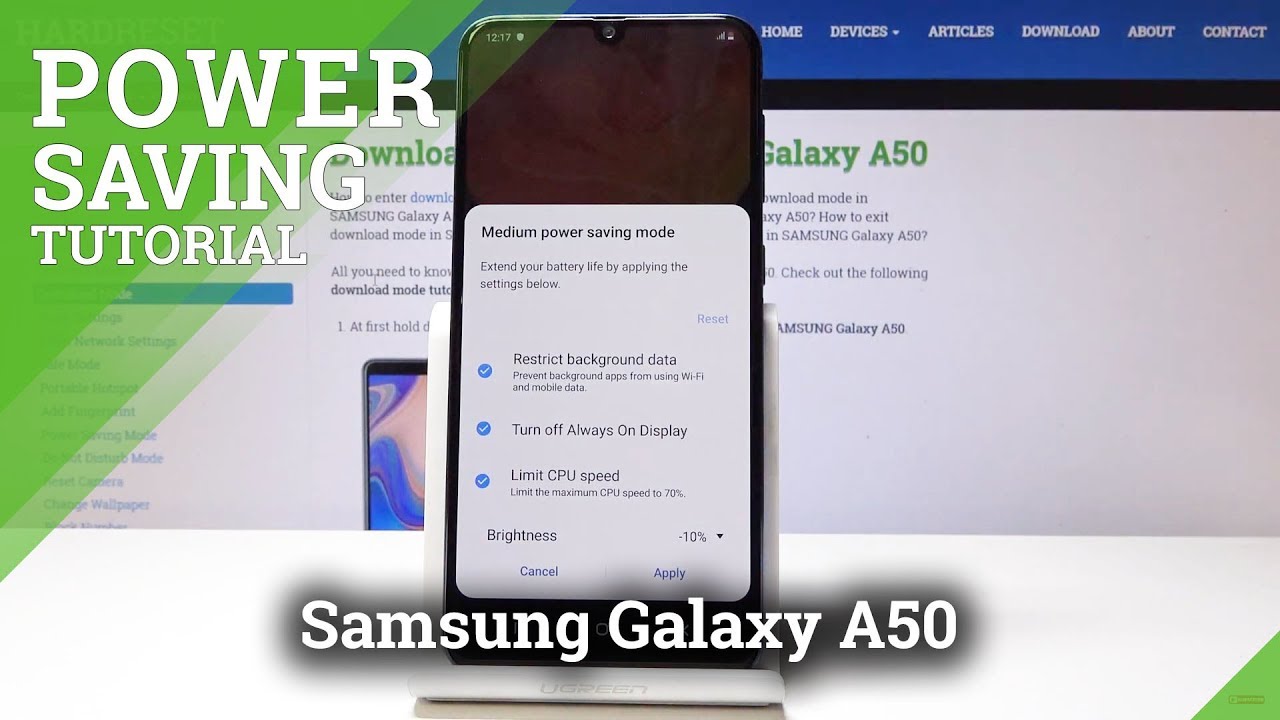 How to Enable Power Saving Mode in Samsung Galaxy A50 - Extend Battery Life