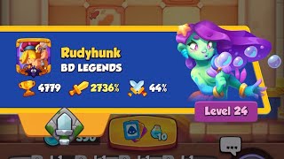 Rush Royale Gameplay PvP level 9 Bard vs Max level Rogue Card