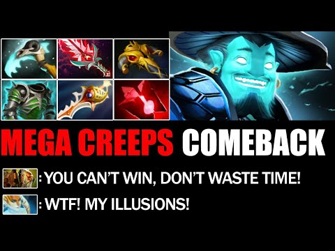 Divine Rapier Storm Spirit VS Mega Creeps - Epic Comeback Immortal Rank Dota 2