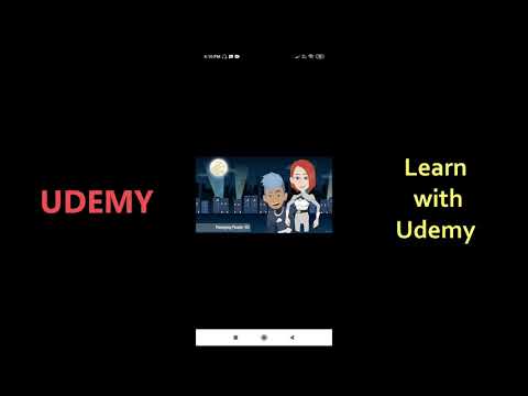 This video provides a tutorial on how to navigate and use the Udemy mobile application to access online courses.
